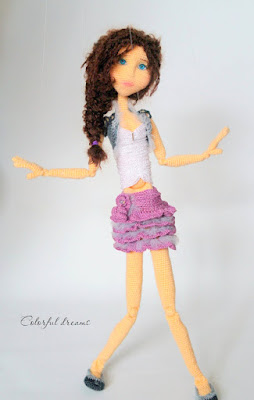 Amigurumi marionette girl crochet pattern