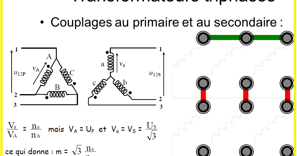 Transformateurs triphasés [ l’étoile triangle] génie électronique