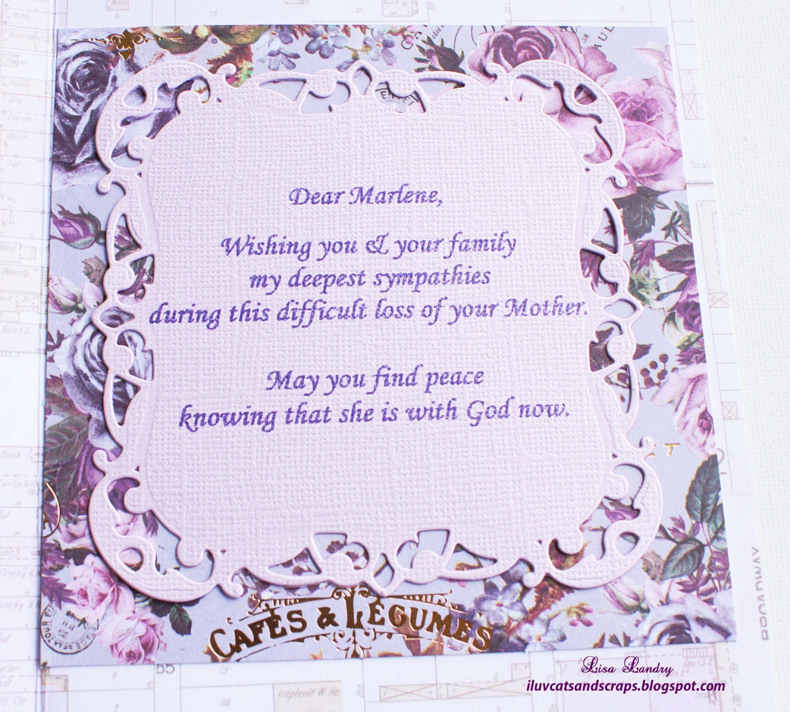 iluvcats and scraps Sympathy Cards (for my cousins)