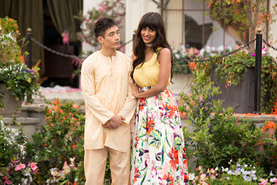 Jameela Jamil and Manny Jacinto in The Good Place