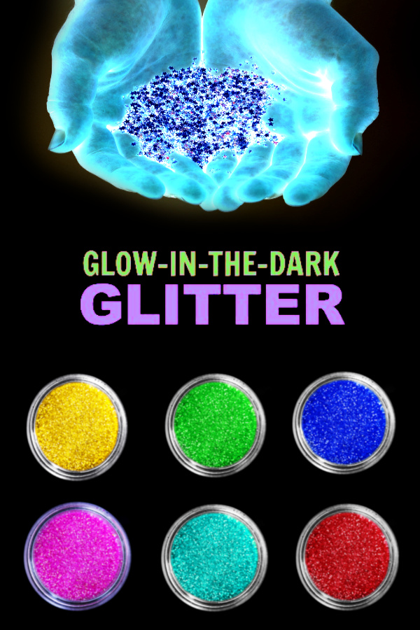 Make your own glitter that glows in the dark!  Kids of all ages are sure to love this craft recipe! #glitterrecipes #neonglitter #glowinthedarkglitter #glitterrecipe #glitter #homemadeglitter #howtomakeglitter #glowglitter #growingajeweledrose #glitterrecipehowtomake