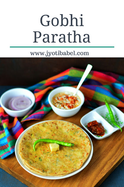 Stuffed Gobhi Paratha is a simple and hearty Indian stuffed flatbread which comes with a flavourful filling of grated cauliflower.