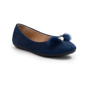 flat shoes with blue soles