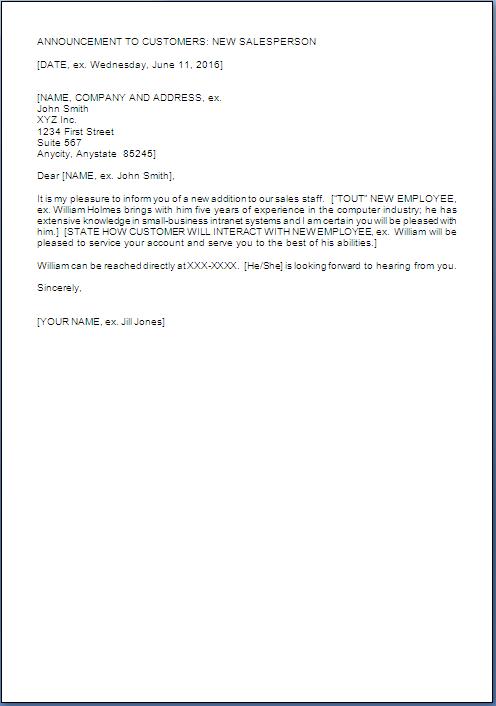 Sample Letter For Introducing A New Employee How To Introduce A New