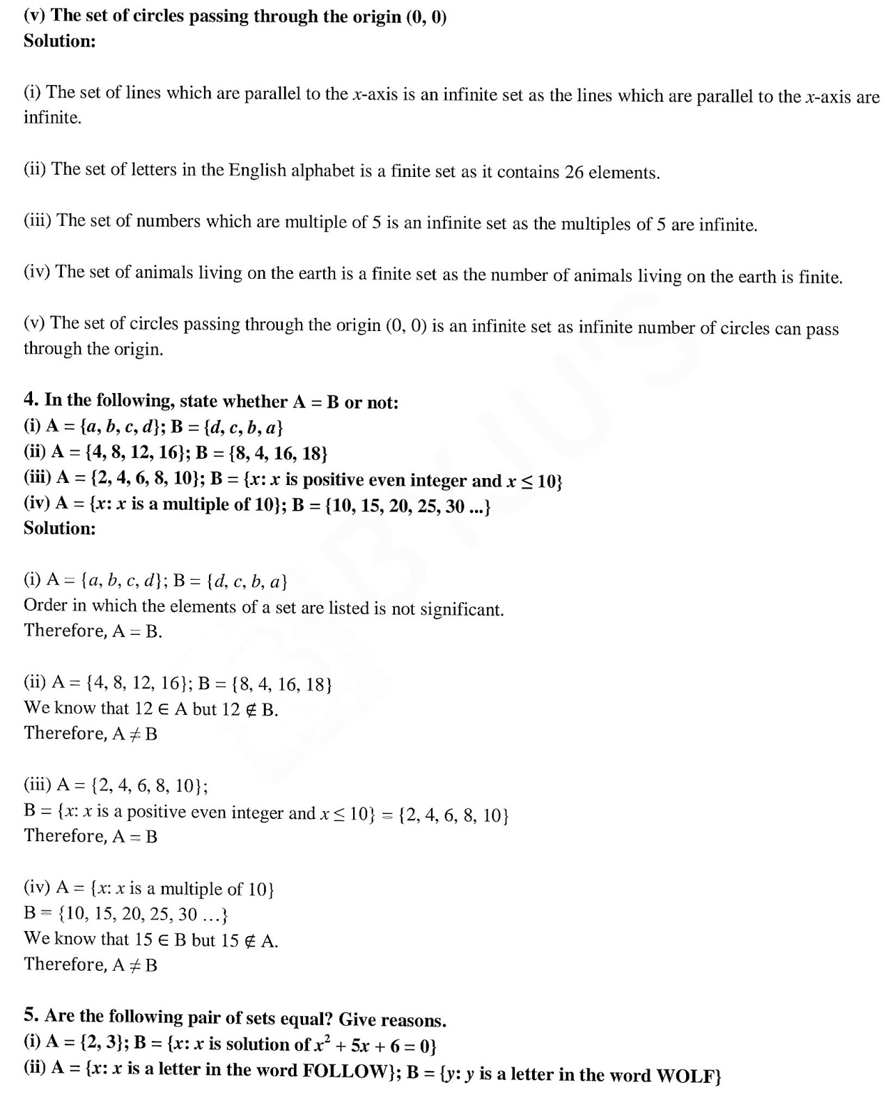 NCERT Solutions for Class 11 Maths Chapter 1 Sets Vidfom Elearning