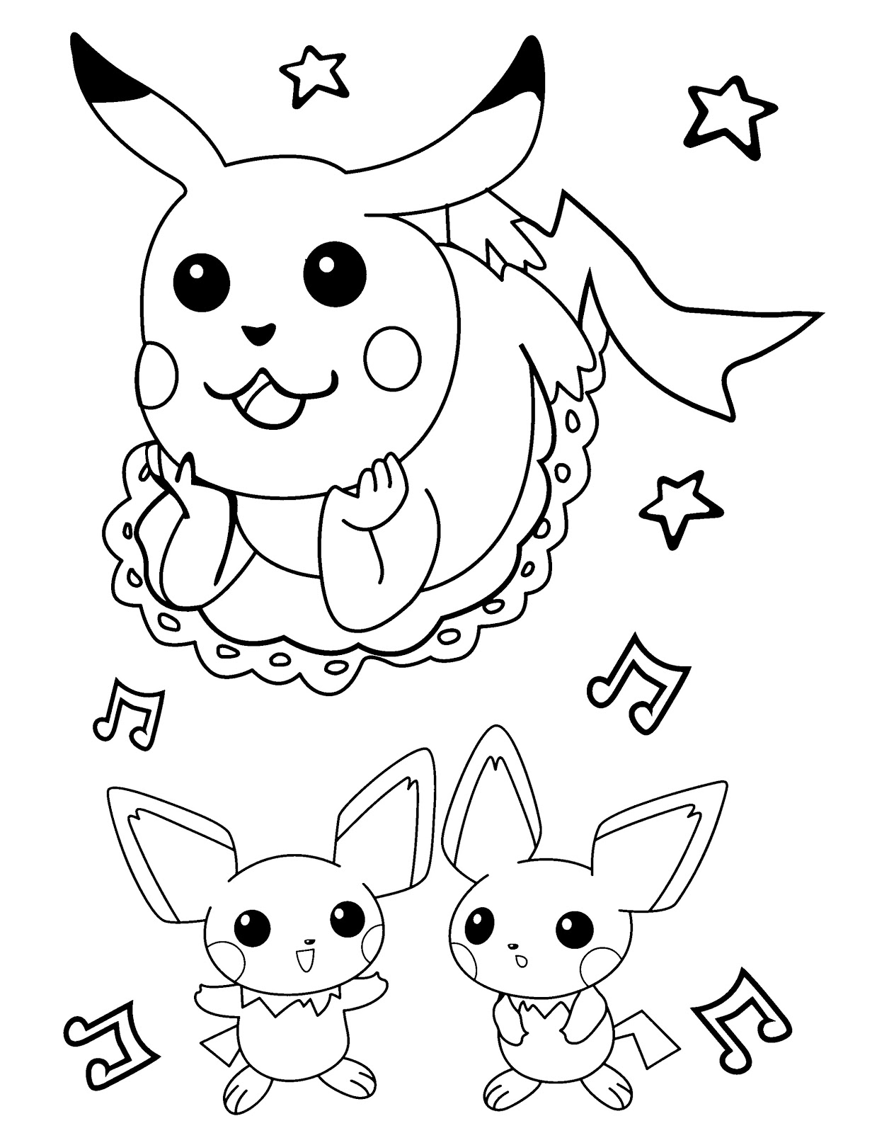 Featured image of post Kawaii Pichu Coloring Pages Free printable pikachu coloring pages for kids 16470078