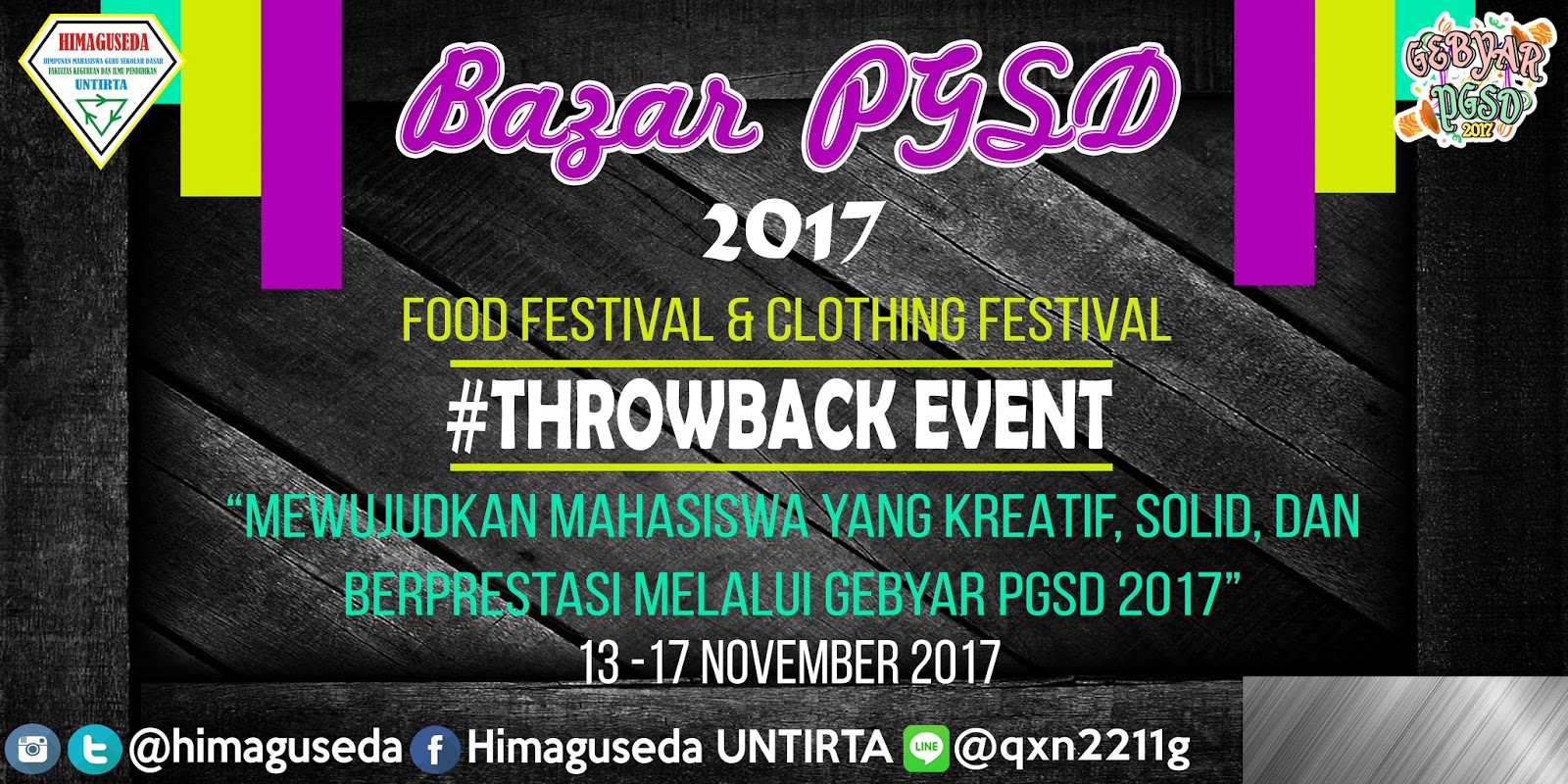 Diriku dan yang lainnya: Desain Banner Gebyar 2917