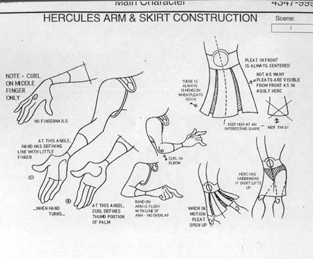 Living Lines Library: Hercules (1997) - Model Sheets & Production Drawings