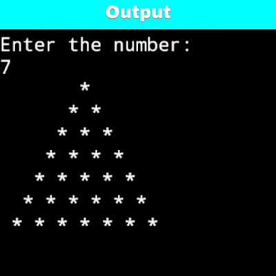 C Program to pyramid star pattern, star pattern in C