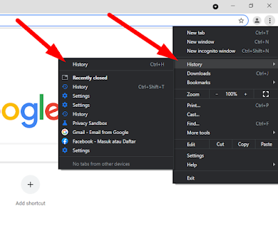 Cara Melihat History Google Chrome di Android