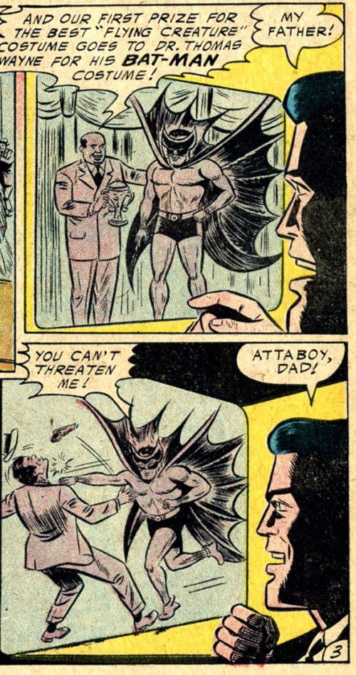 Artwork] Dr. Thomas Wayne, the first Bat-Man! (Detective Comics #235) ...in  which BatDad wore a Batmanish costume to a costume party : r/DCcomics