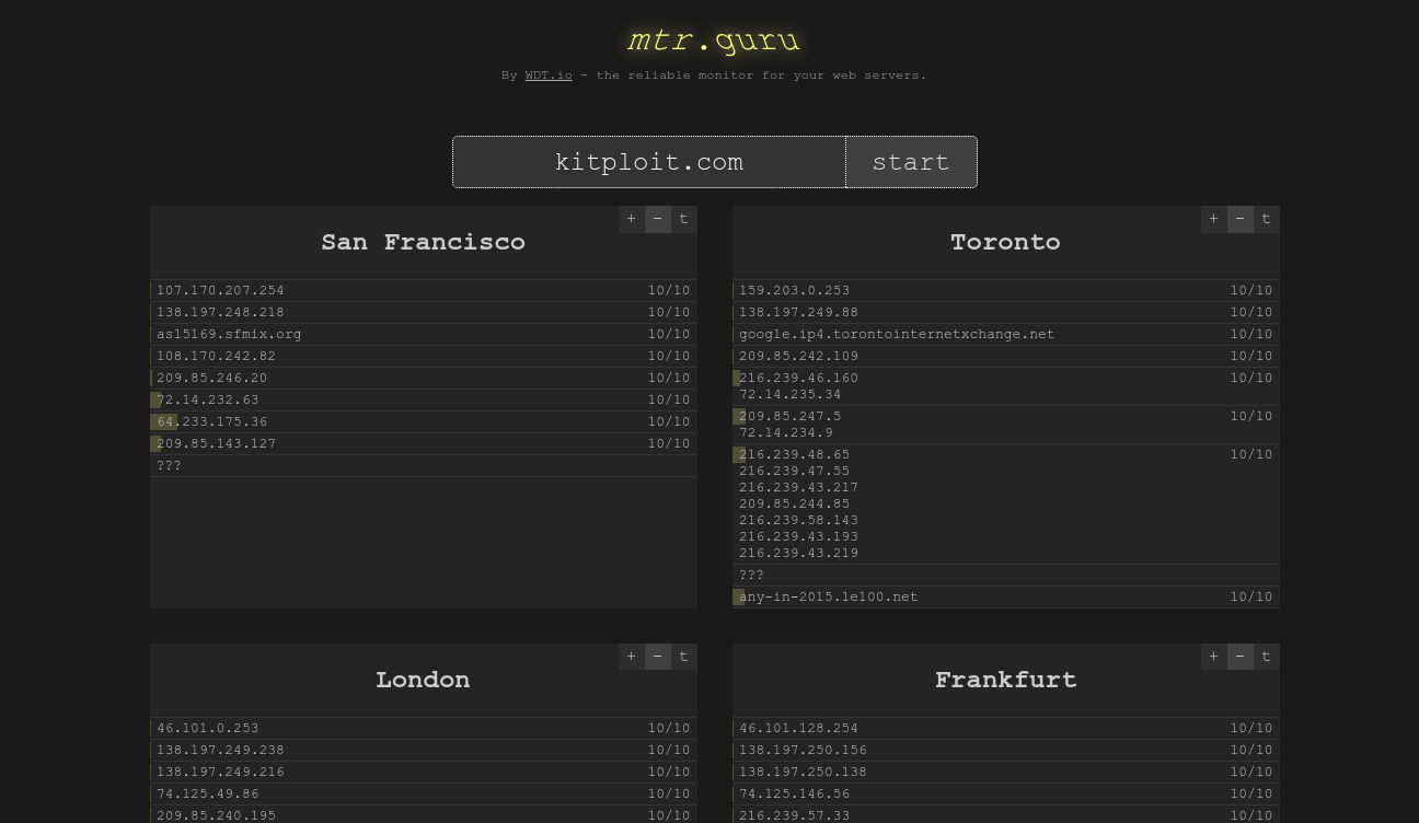 mtr traceroute mtr traceroute