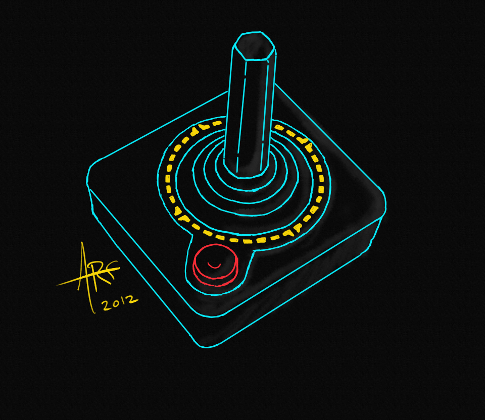 weasels go narf Daily Draw Neon Joystick