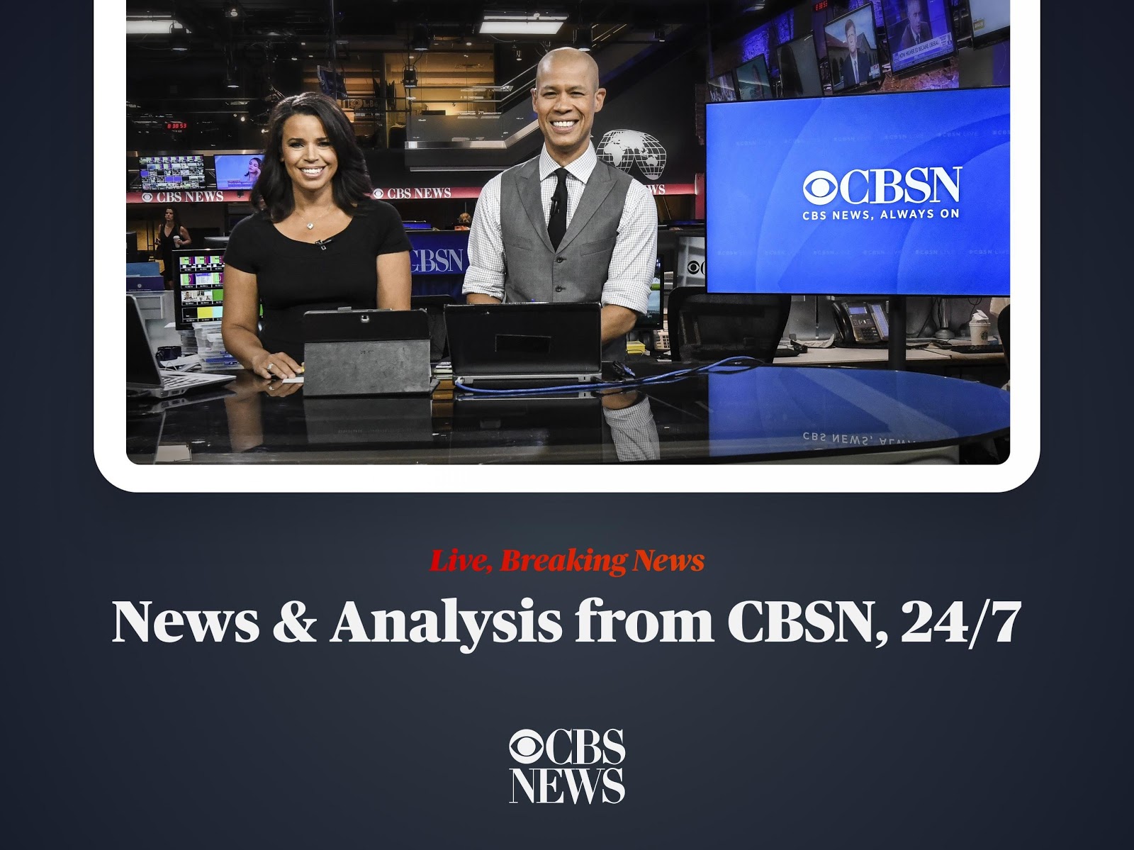 Servicio de noticias por streaming CBSN disponible a nivel internacional