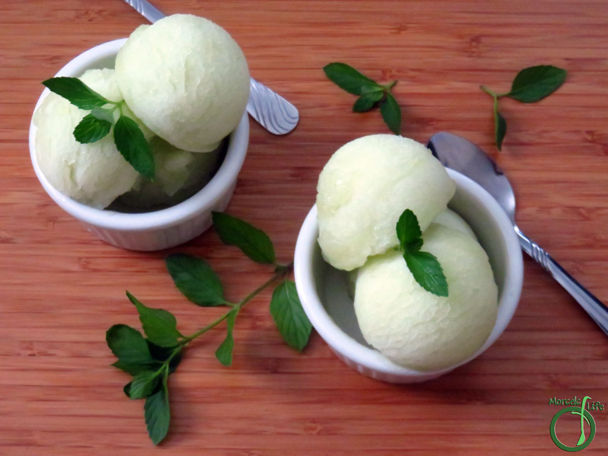 Morsels of Life - Honeydew Sorbet - Light and refreshing - make your own honeydew sorbet with just three ingredients!