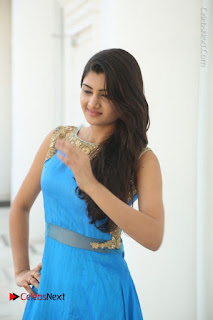 Telugu Actress Akshita (Pallavi Naidu) Latest Stills in Blue Long Dress at Inkenti Nuvve Cheppu Movie Promotions  0003
