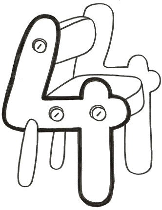 número cuatro silla