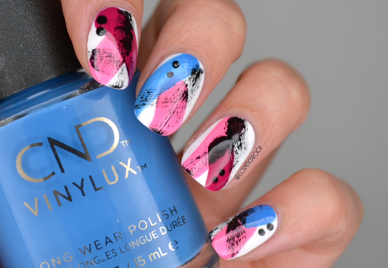 4. Pink and Blue Abstract Nail Art - wide 6