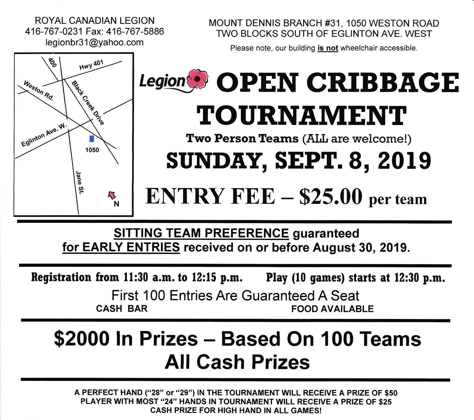 Teena In Toronto Open Cribbage Tournament Royal Canadian Legion