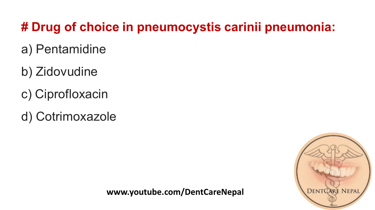 Dentosphere World of Dentistry Drug of choice in pneumocystis
