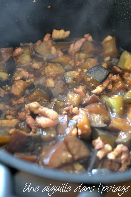 Aubergines sautées au porc, à la chinoise