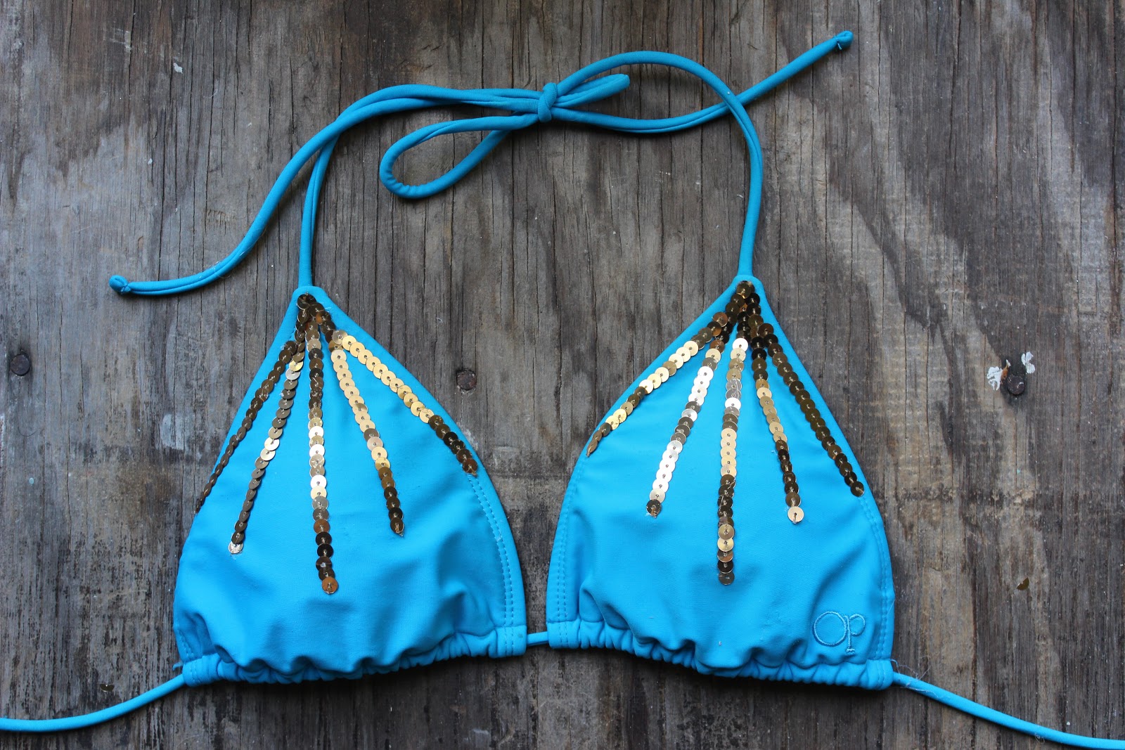 Sea of Blooming Dreams DIY//Sequin Bikini Top