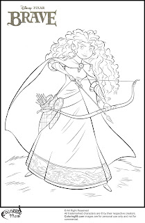 disney princess merida coloring pages