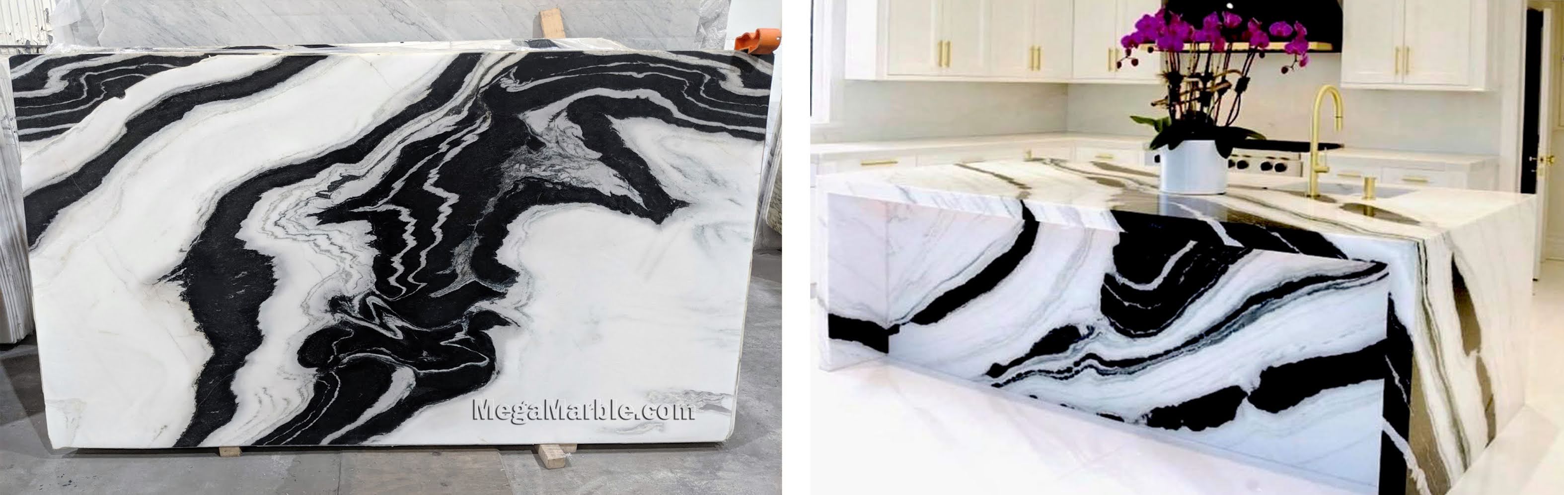 Panda White Marble Slabs