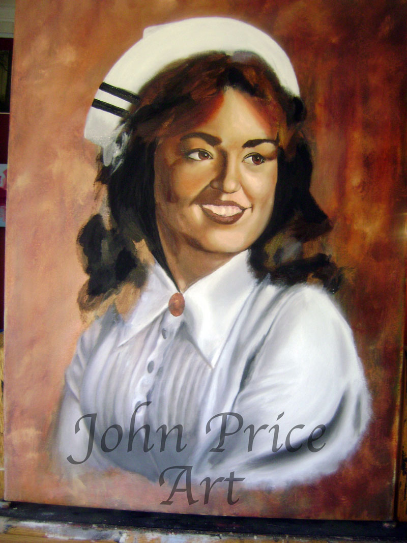John Price Art In Progress Portrait
