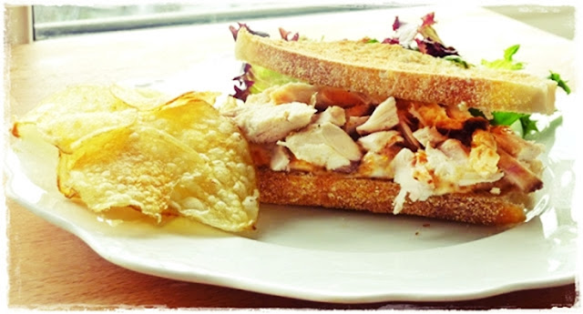 leftover toast chicken and roasted butternut squash sandwich