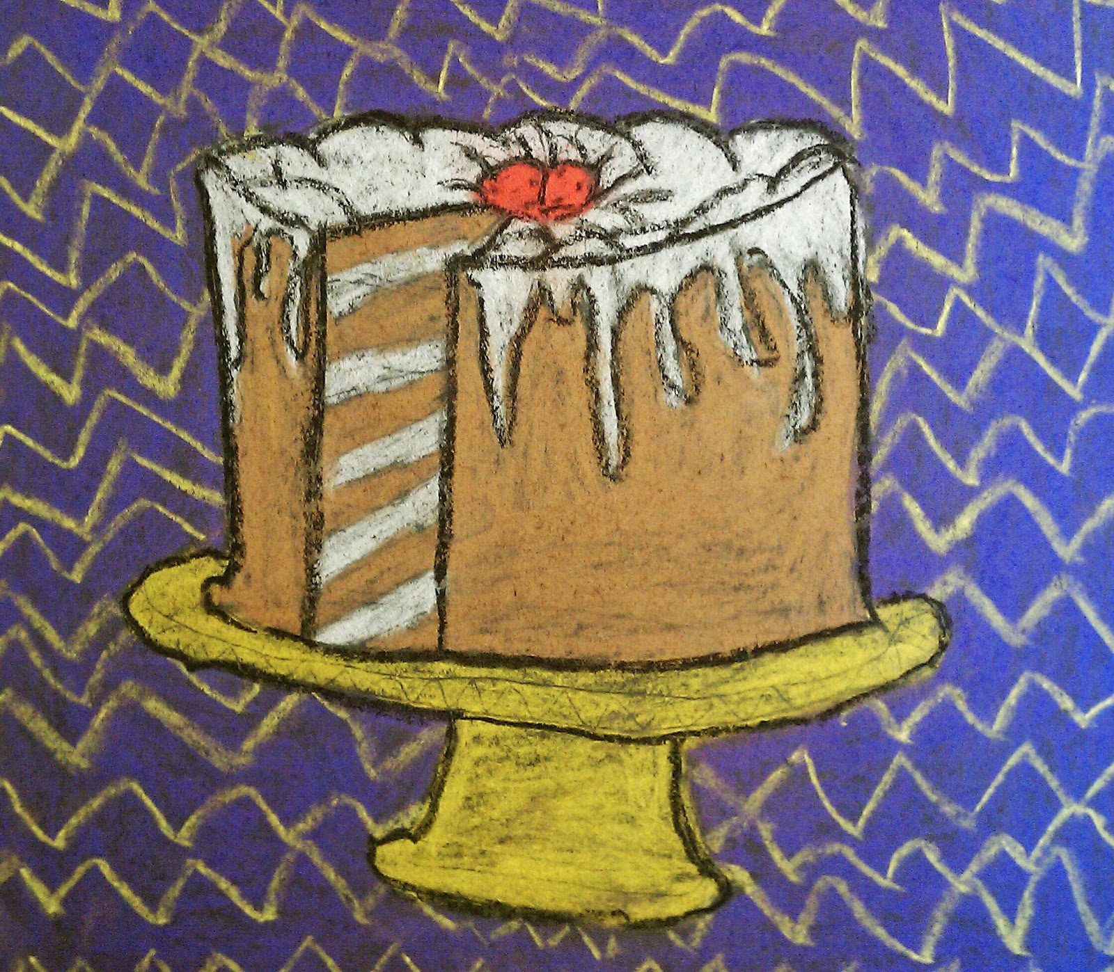 WE (heart) Art Chalk Pastel Cakes (6th Grade)