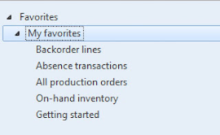 Favorites can hold links to objects, forms, list pages, and many other things in AX
