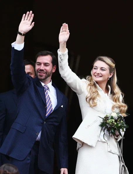 Civil Wedding Ceremony of Prince Guillaume and Countess Stephanie at the Luxembourg City Town Hall in Luxembourg. wedding of Prince Guillaume Of Luxembourg and Stephanie de Lannoy