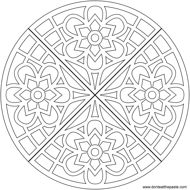 Waffle mandala coloring page- also available in transparent PNG format #coloring