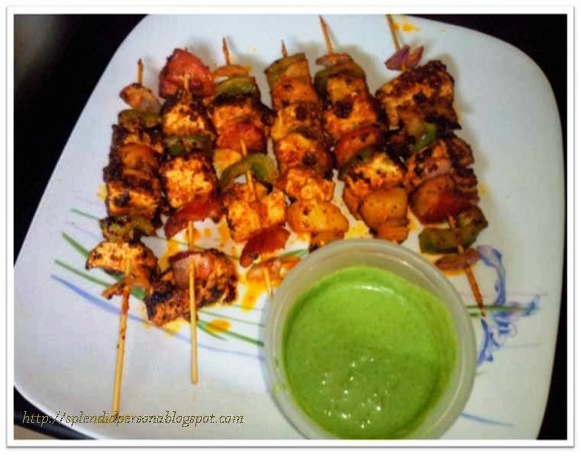 Splendid Persona Paneer Tikka with Green Chutney