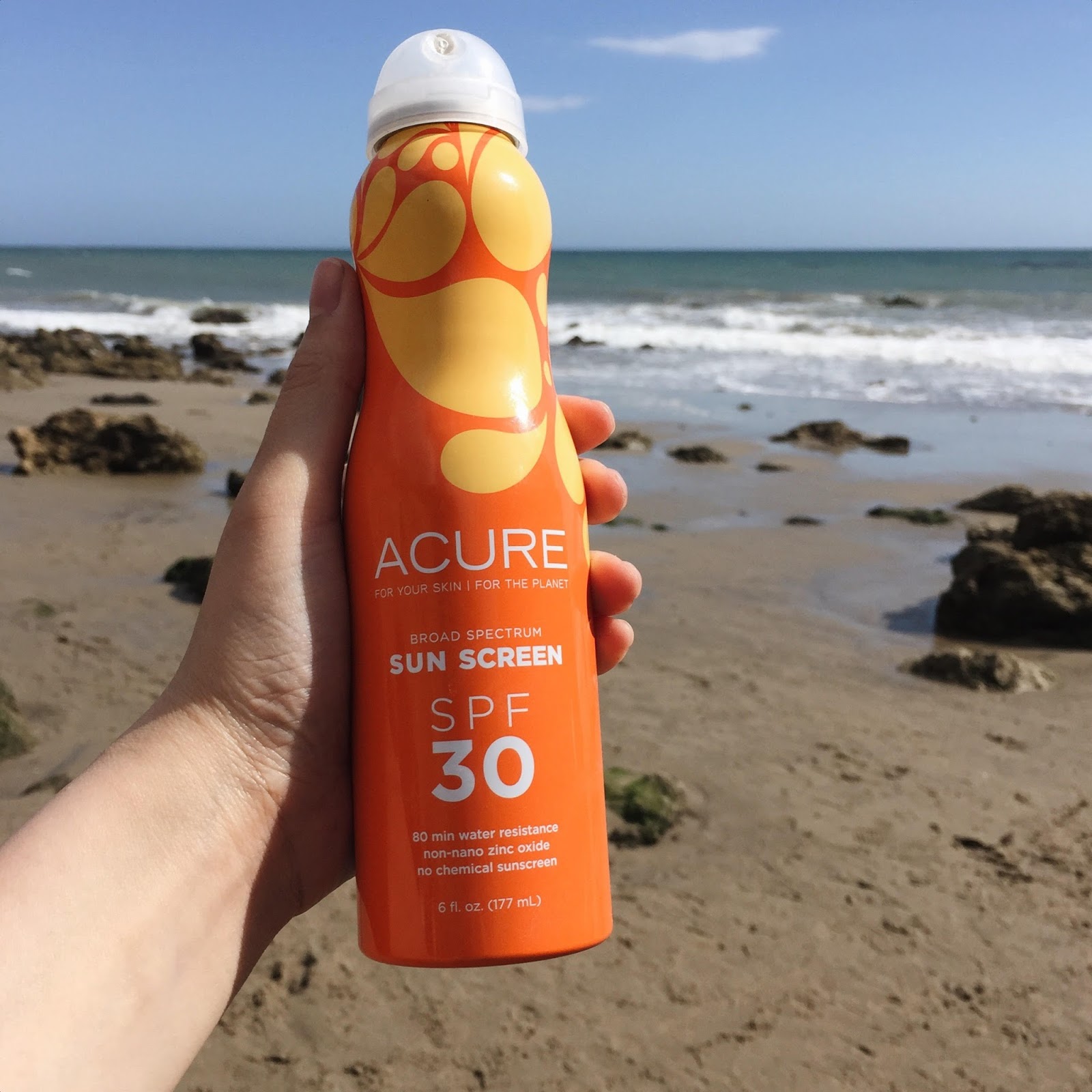 Acure Sunscreen Spray Acure Broad Spectrum SPF 30 Continuous Spray Sunscreen Review natural skincare brand hellolindasau