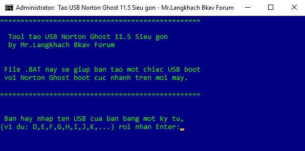 Norton Ghost 11.5 , boot USB dùng để cứu hộ cho Windows - laptop , phụ ...