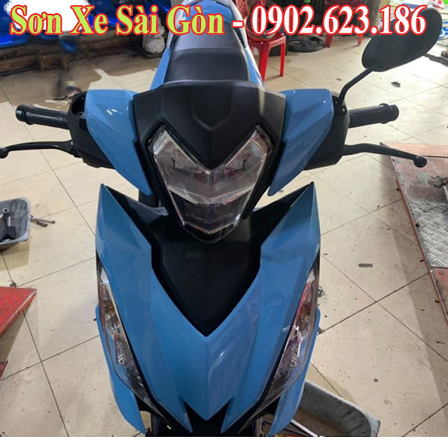 Sơn xe máy Honda Winner màu xanh nitron cực đẹp