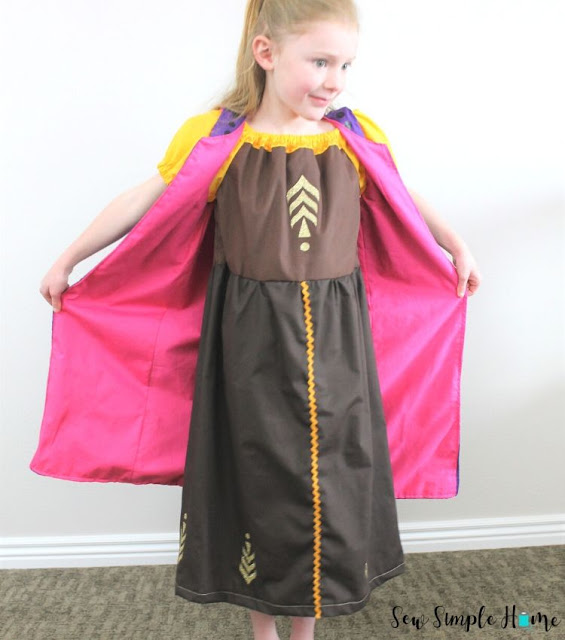DIY Princess Anna Dress Up Tutorial Sew Simple Home