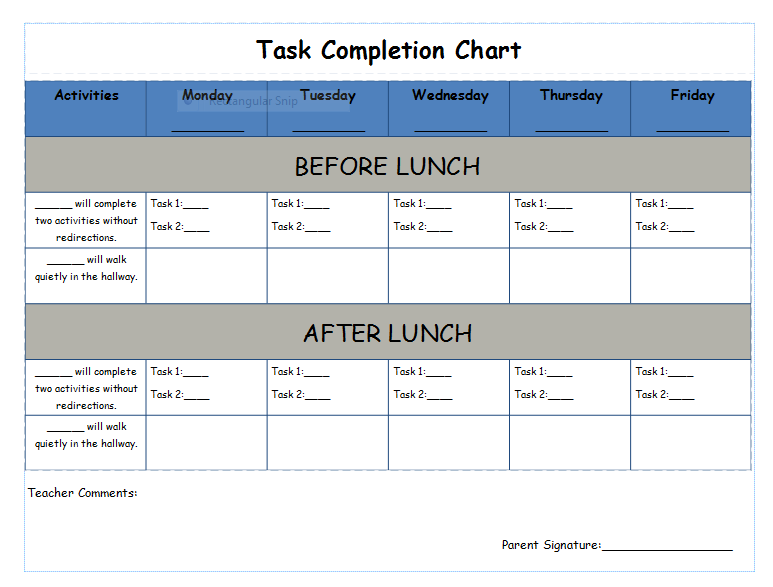 Simply Special Education: Task Charts