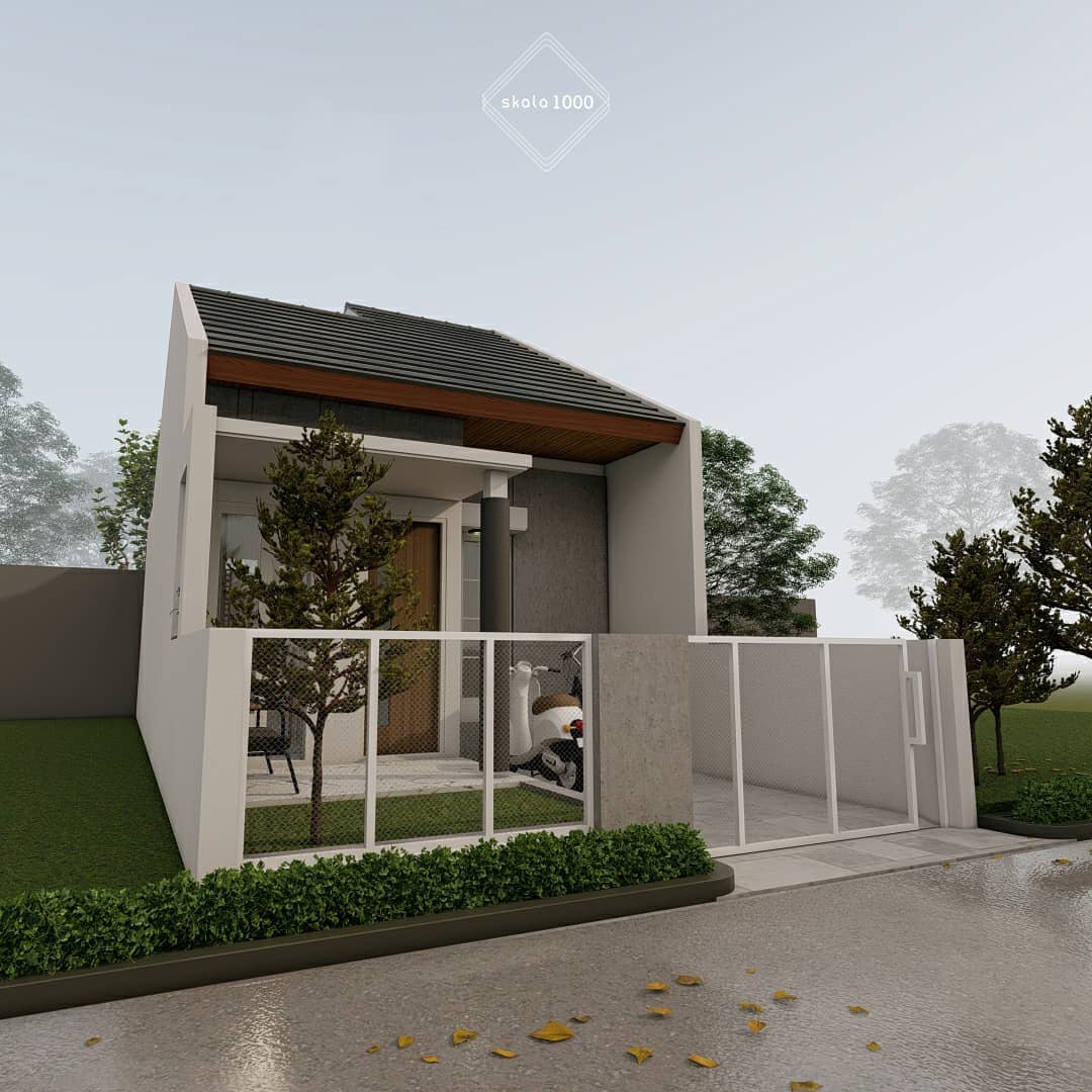 Desain Dan Denah Terbaru Rumah Minimalis Type 43 Dengan Atap