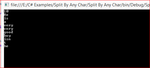 C String Split By Any Whitespace Character Example AspTricks