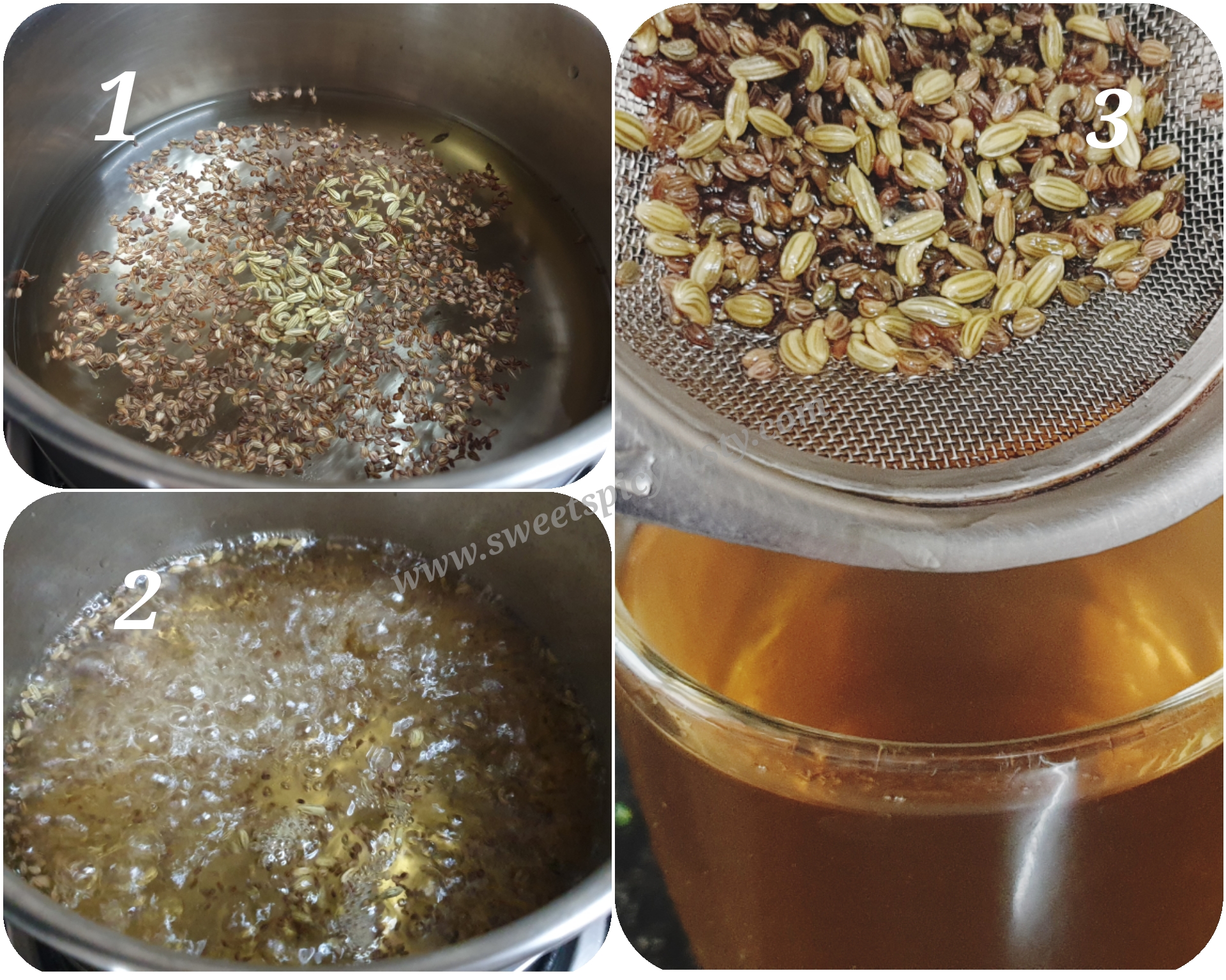 Sweet Spicy Tasty Ajwain kaadha Carom Tea Oma Kashayam