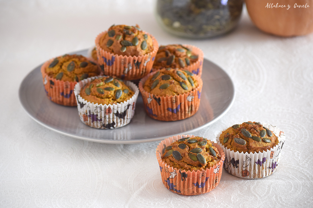 Albahaca y Canela Muffins de calabaza sin gluten y muchas especias
