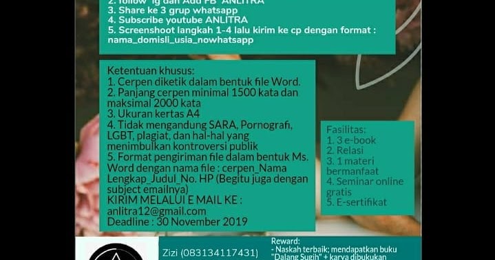 Cerpen 2000 Kata / Lomba Cerpen 2019 Lomba Menulis Cerpen