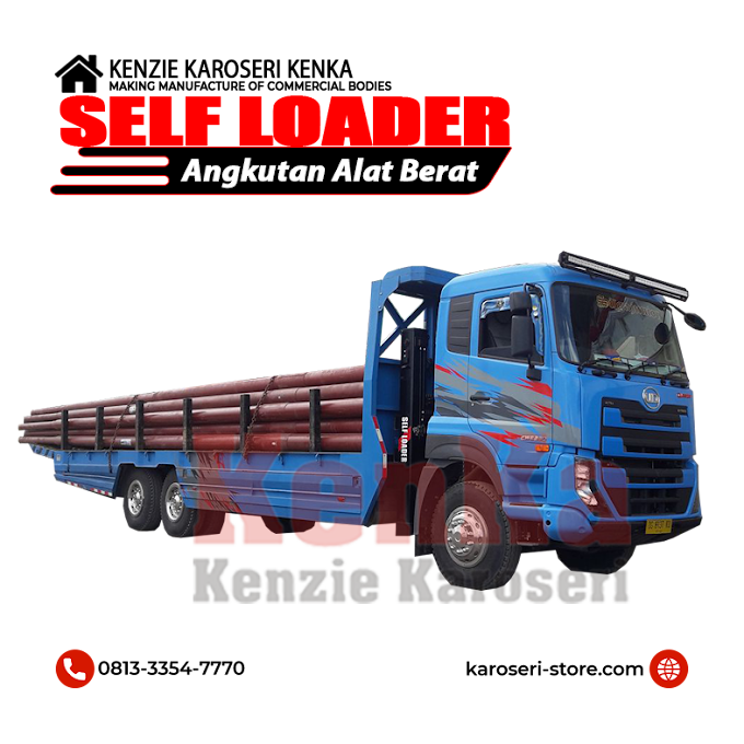 Harga Jual Karoseri truck Angkutan Alat Berat - Self Loader