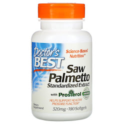 Doctor's Best, Saw Palmetto, Standardized Extract, 320 mg, 180 Softgels
