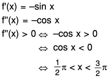Grafik Fungsi F X Cos X Cekung Ke Atas Pada Interval Mas Dayat