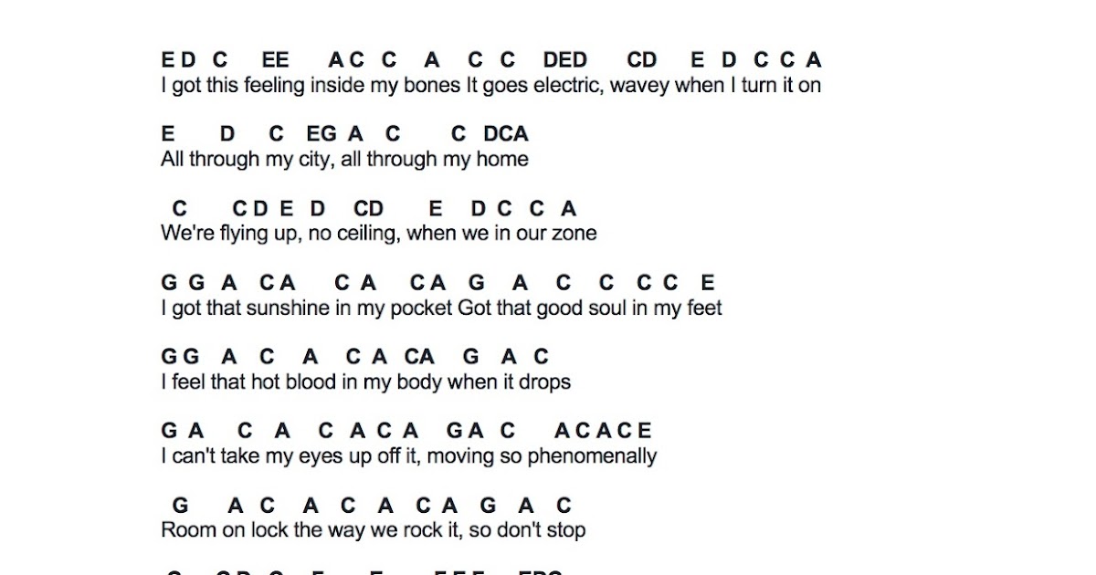 Flute Sheet Music Can T Stop The Feeling