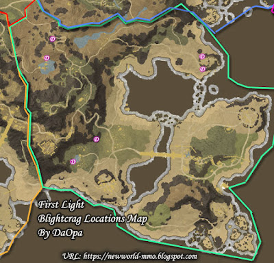 First Light blightcrag locations map